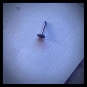 Labret post. Screw back. Cartilage